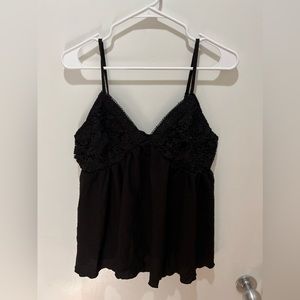 Black Lace Cami Tank Top from SHEIN